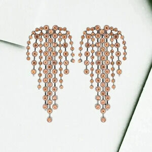 Fashion Earrings Waterfall Rhinestone